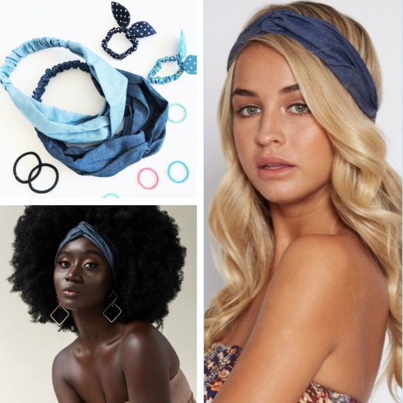 Boutique Accessories - NWT!  Hot Light and Dark Denim Headbands